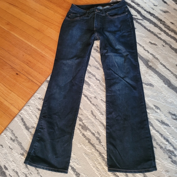 Lee Curvy Fit Bootcut Dark Wash Denim Jeans, sz 10/12 - Picture 1 of 11